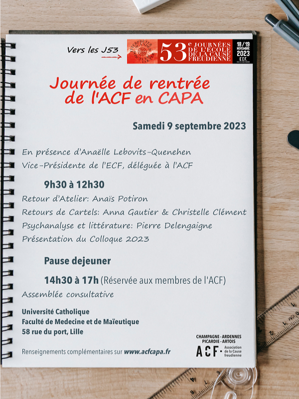 Journée de rentrée de l'ACFenCAPA